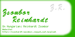 zsombor reinhardt business card